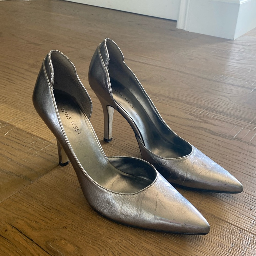 Nine West silver heel